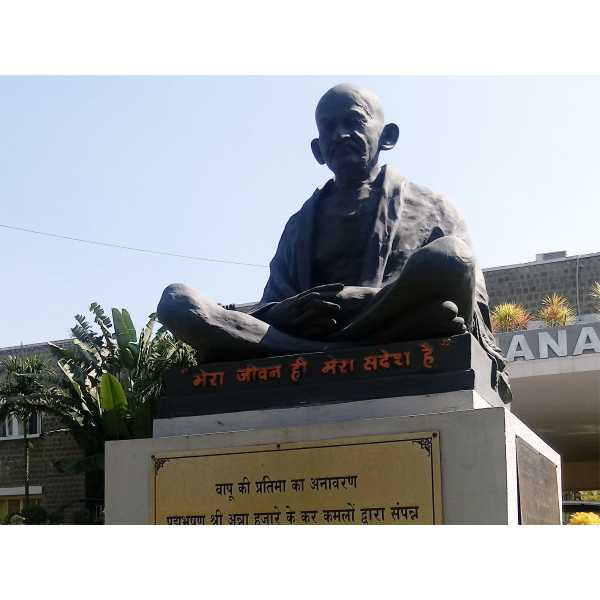 Budha Statue on MANAGE India Campus in Hyderabad, India.