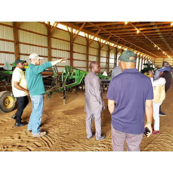 Discussing different agricultural equipment and technologies.