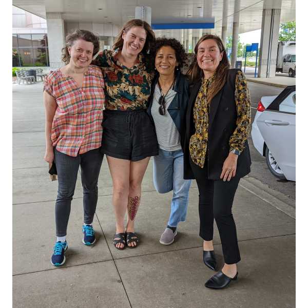 Project PIs in Michigan, left to right: Kalman, Cooper, Miranda Beas, Delgado Pugley.

Investigadores en Michigan: Kalman, Cooper, Miranda Beas, Delgado Pugley.