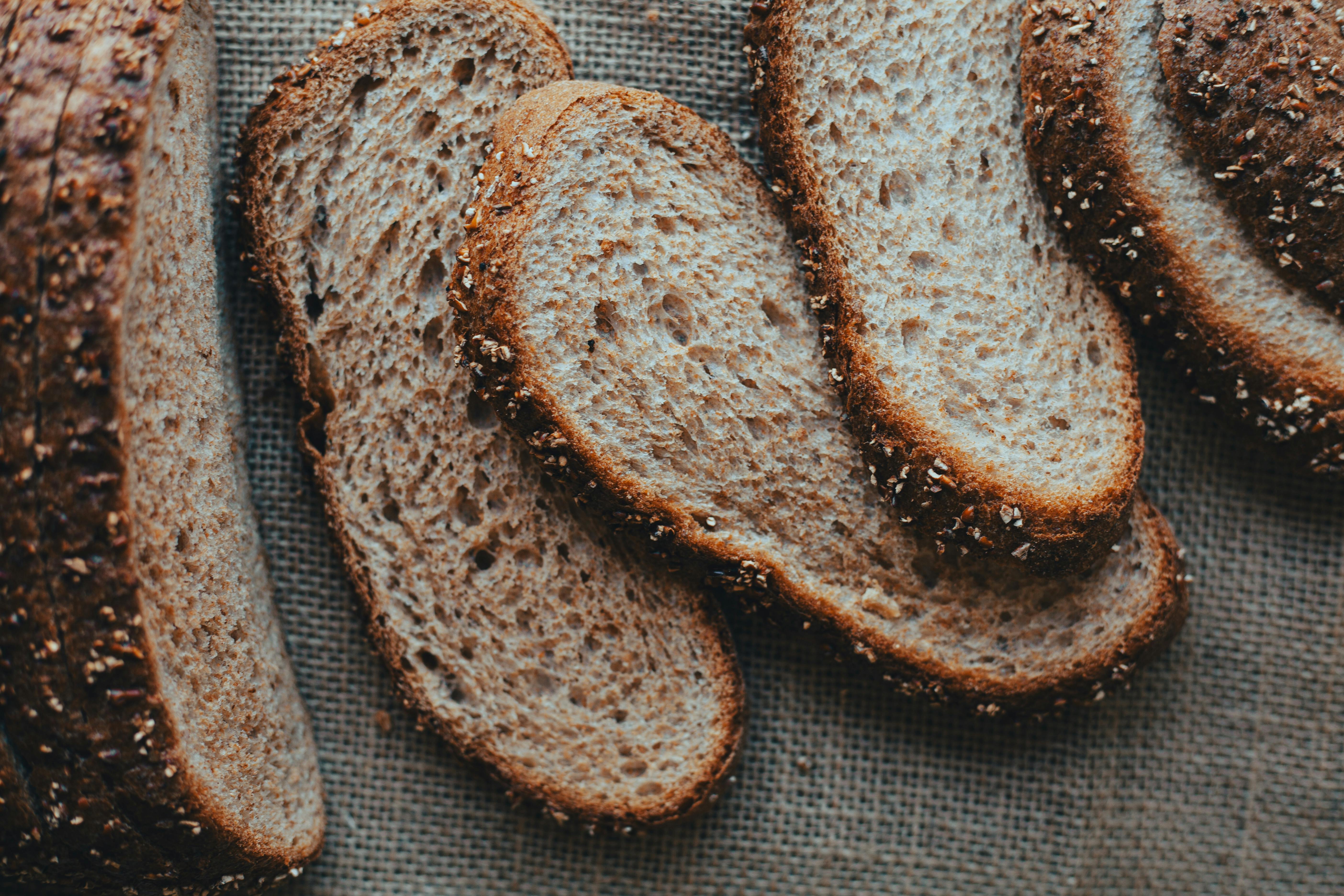 A photo of sliced whole grain bread
