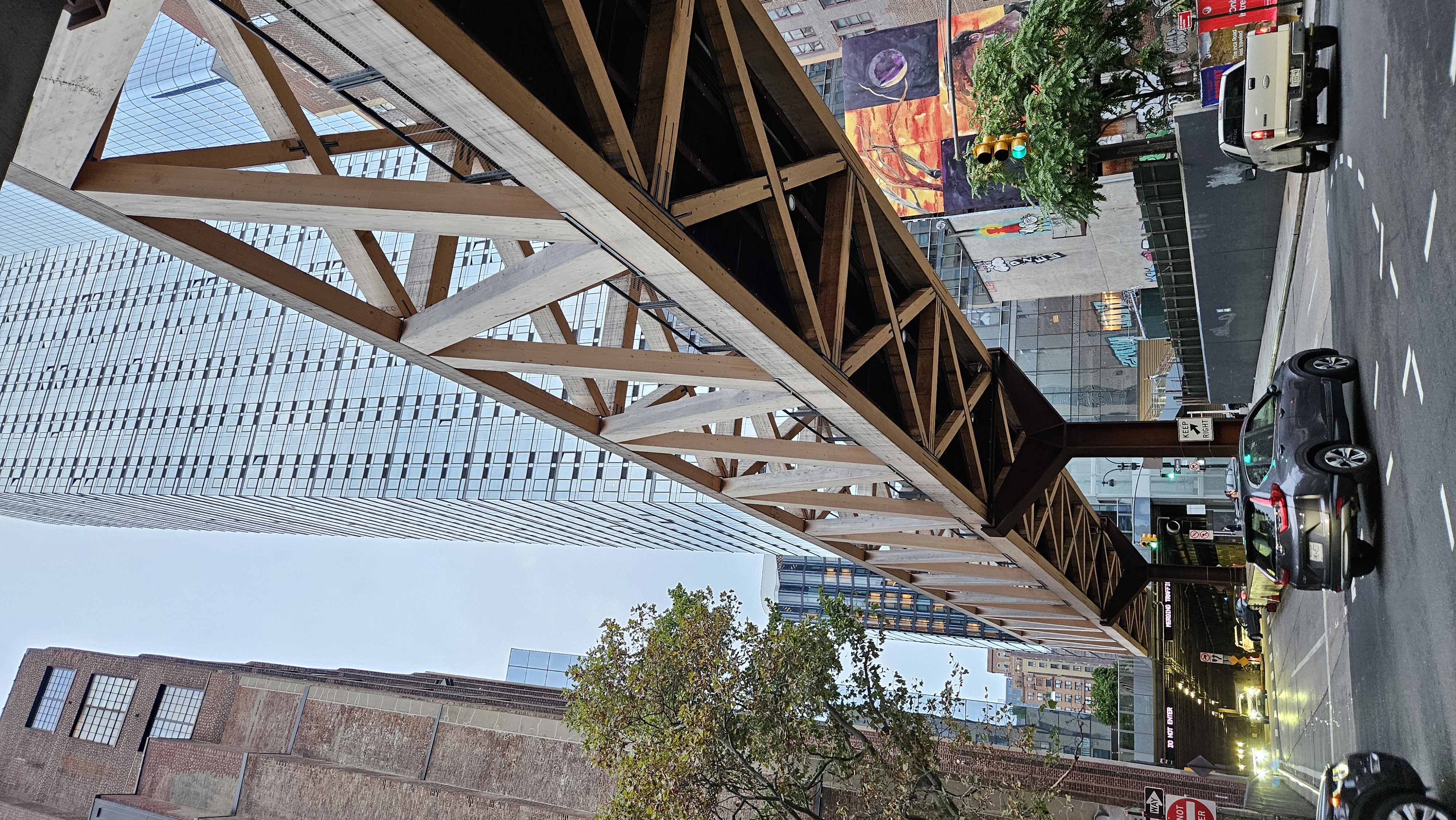 High Line Moynihan Connector&mdash;a 600-foot-long timber bridge in Midtown West.