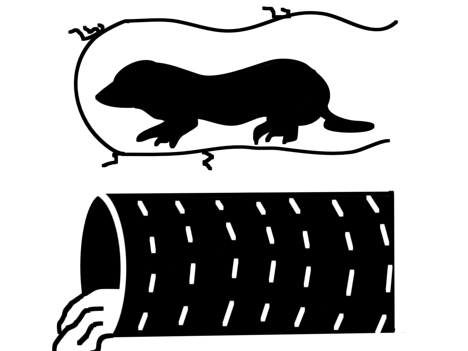 Icon for combining mole with subsurface drainage