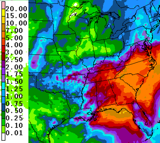 Forecast precip