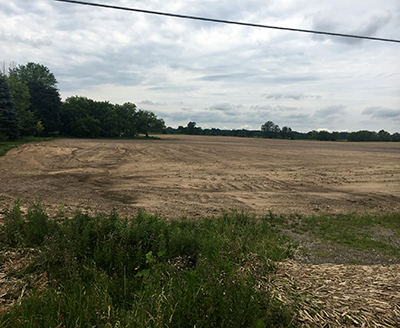 Field erosion and stover residue.